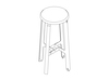 A line drawing - Construct Stool–Bar Height