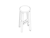 A line drawing - Construct Stool–Counter Height
