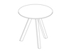 A line drawing - Copenhague Table–Round
