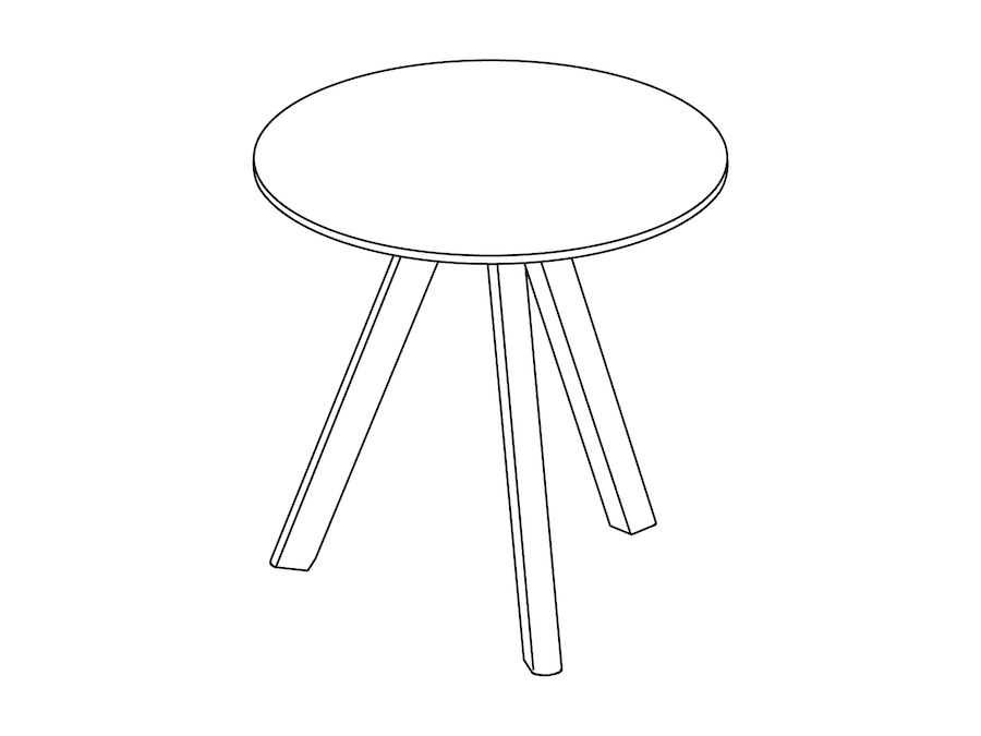 A line drawing - Copenhague Table–Round