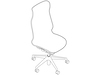 A line drawing - Cosm Chair–High Back–Armless