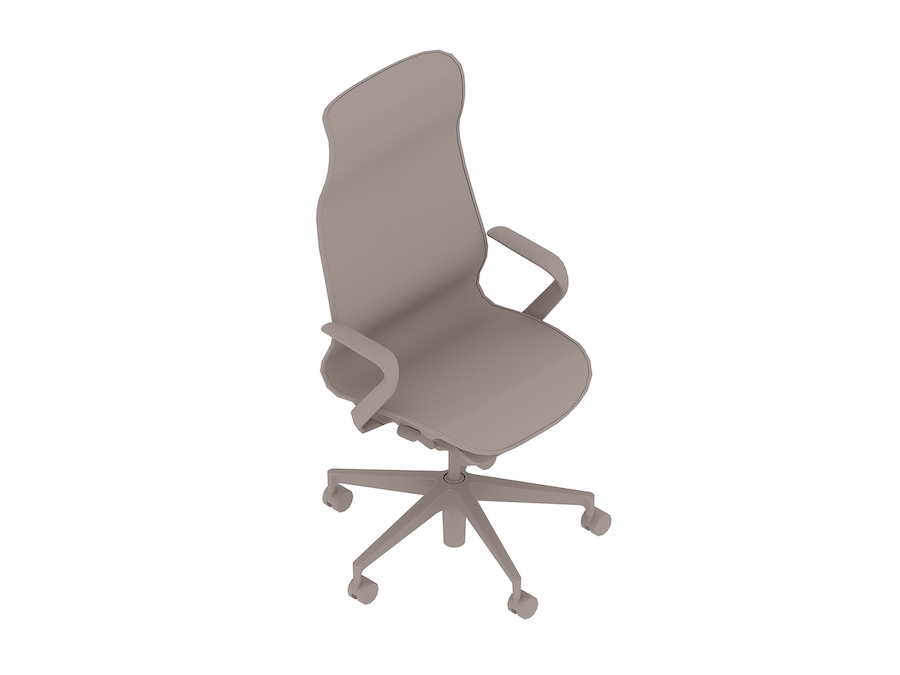 Un rendering generico - Seduta Cosm - schienale alto - braccioli fissi