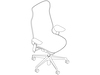 A line drawing - Cosm Chair–High Back–Height Adjustable Arms