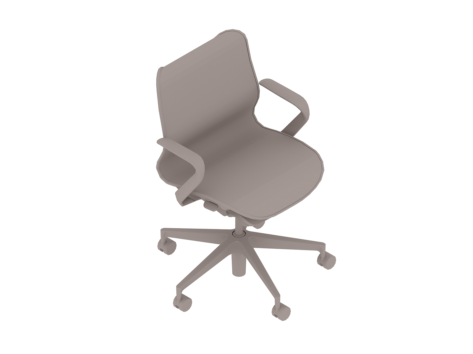 Uma renderização genérica - Cadeira Cosm–Encosto baixo–Braços fixos