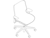 A line drawing - Cosm Chair–Low Back–Height Adjustable Arms