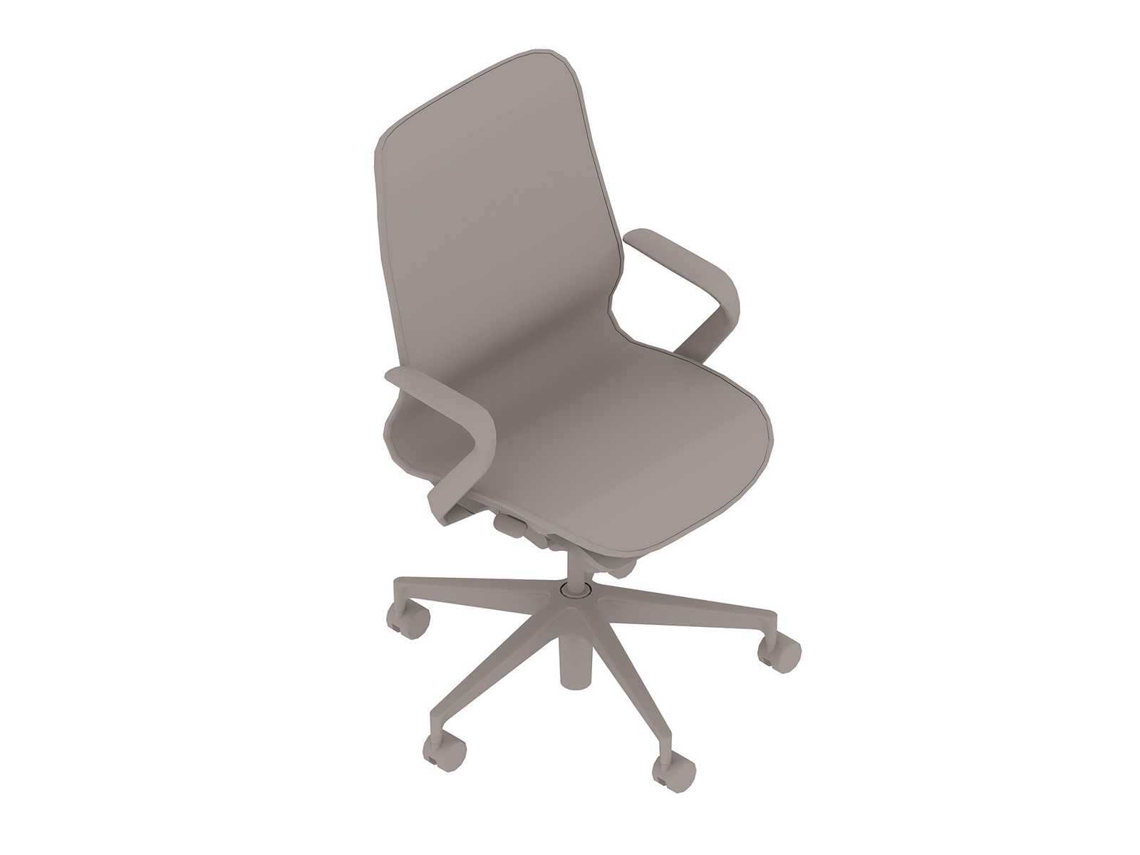 通用渲染图 - Cosm座椅–中高靠背–固定扶手