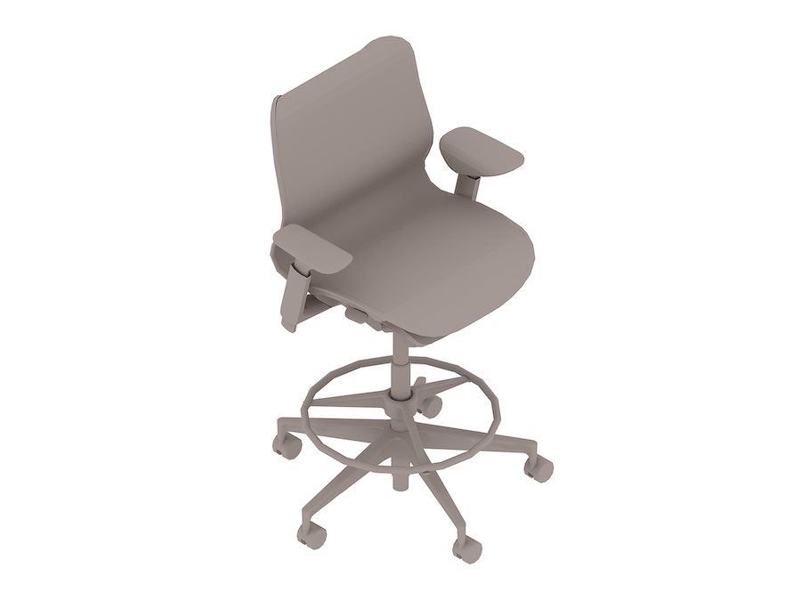 backup kubiek Kerel Cosm-kruk–Lage rugleuning–In hoogte verstelbare armleuningen -  3D-Productmodellen - Herman Miller