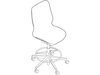 A line drawing - Cosm Stool–Mid Back–Armless