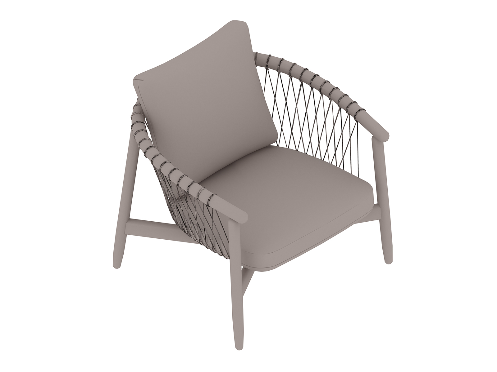 Uma renderização genérica - Lounge Chair Crosshatch