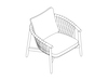 A line drawing - Crosshatch Lounge Chair
