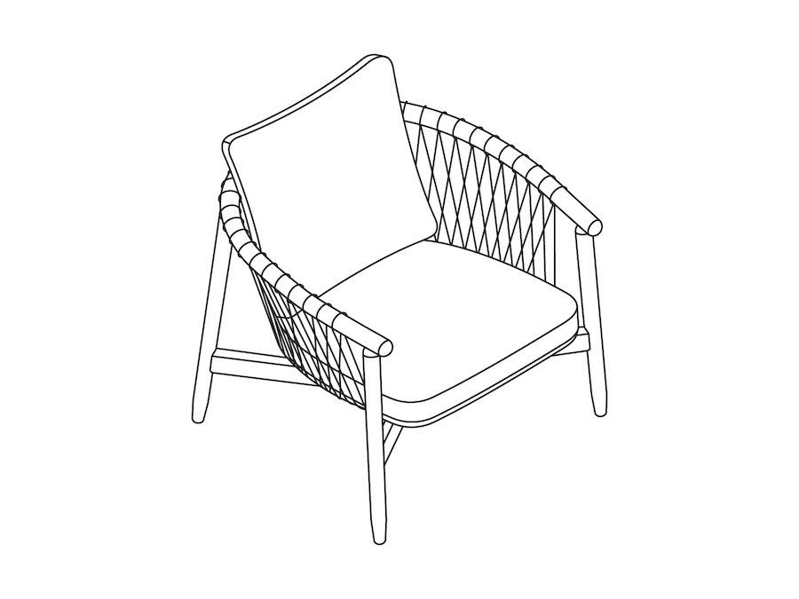 A line drawing - Crosshatch Outdoor Chair