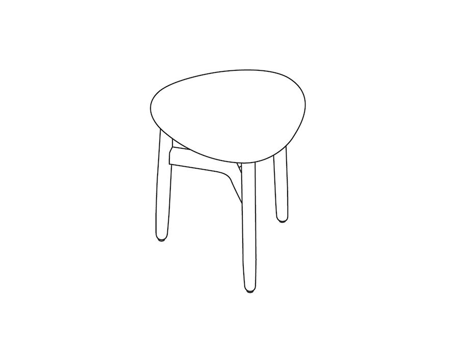 A line drawing - Crosshatch Outdoor Side Table–Trilobe