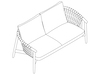 A line drawing - Crosshatch Settee