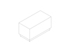 A line drawing - Cube Table–Plinth Base