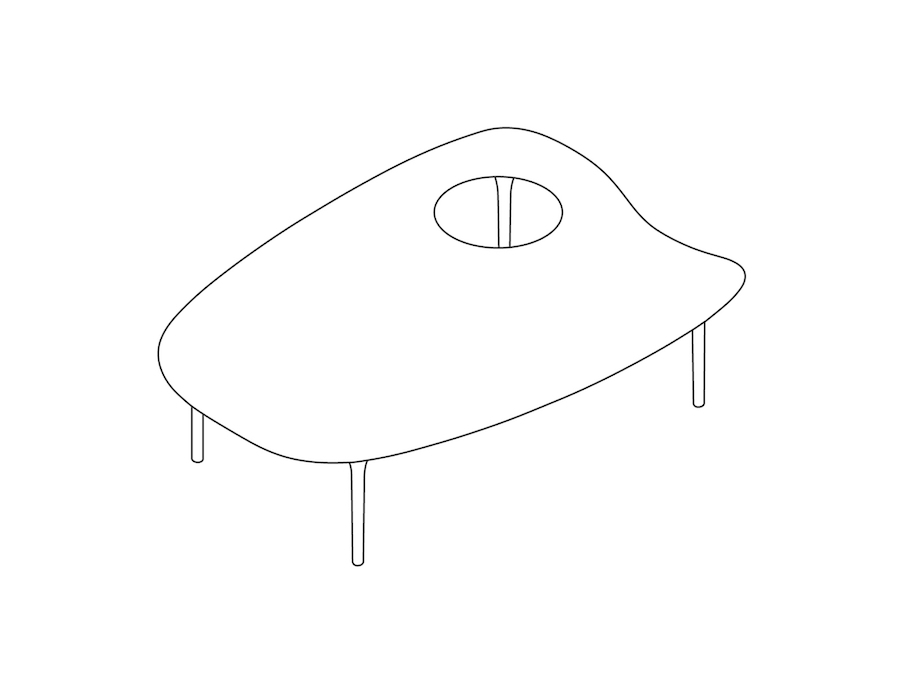 A line drawing - Cyclade Table – Low