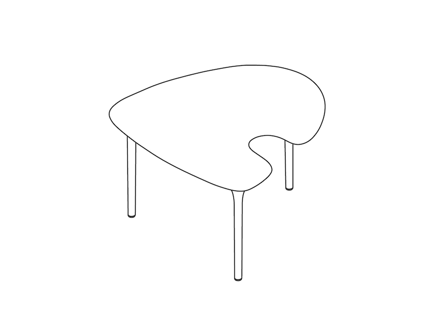 A line drawing - Cyclade Table–Mid
