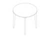 A line drawing - Dalby Café Table–Round
