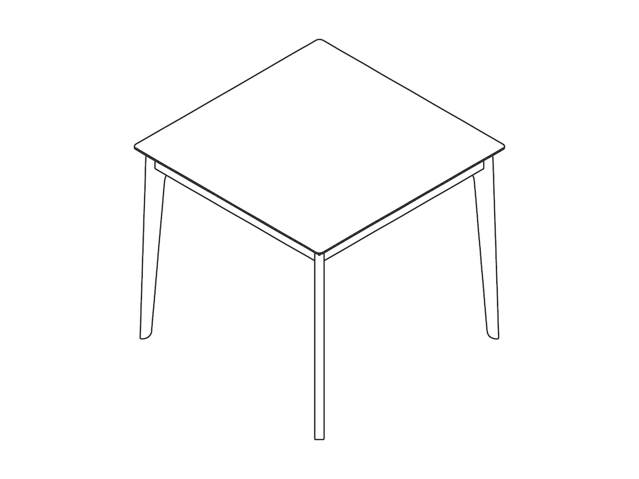 A line drawing - Dalby Café Table–Square