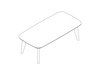 A line drawing - Dalby Coffee Table–Rectangular