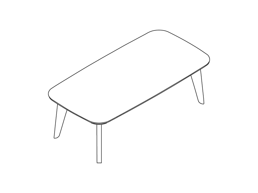 A line drawing - Dalby Coffee Table–Rectangular