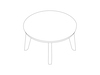 A line drawing - Dalby Coffee Table–Round