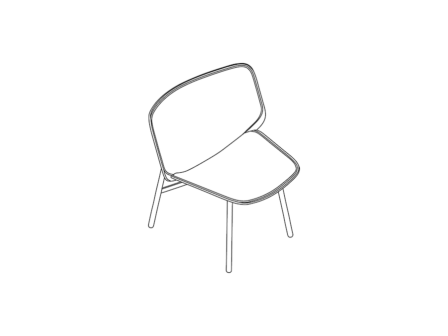 A line drawing - Dapper Lounge Chair