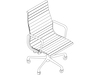 Um desenho de linha - Cadeira Eames Aluminum Group–Executive