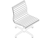 A line drawing - Eames Aluminium Group Side Chair–Armless