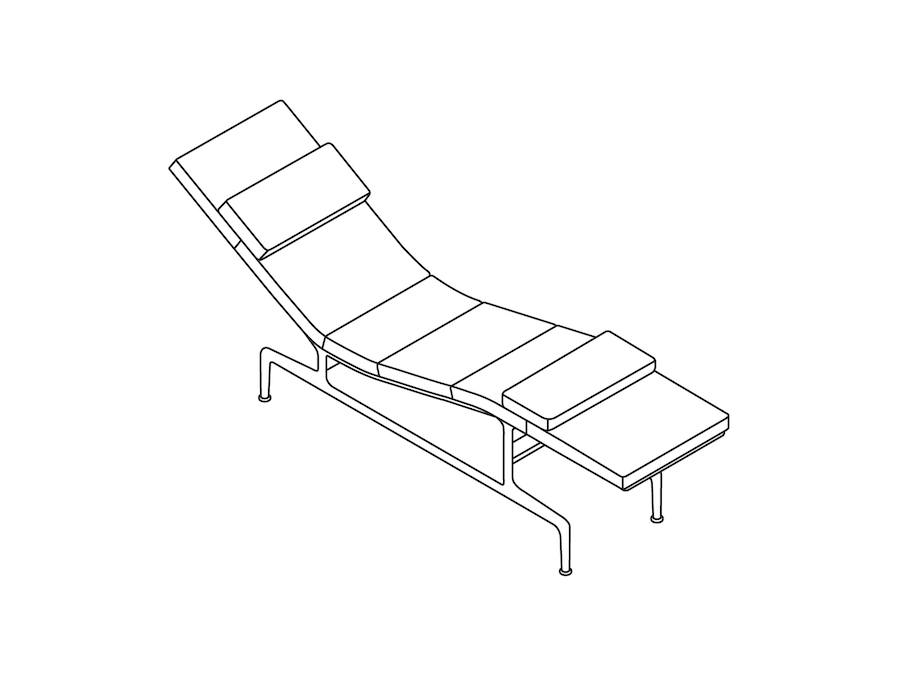 A line drawing - Eames Chaise