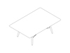 A line drawing - Eames Coffee Table–Rectangular