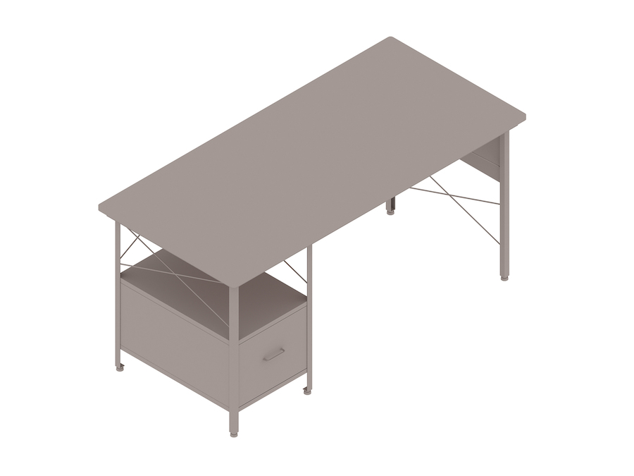 A generic rendering - Eames Desk–Storage Left