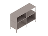 A generic rendering - Eames Storage Unit–2 High by 2 Wide