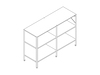 A line drawing - Eames Storage Unit–2 High by 2 Wide