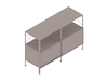 A generic rendering - Eames Storage Unit–2 High by 2 Wide–With Doors