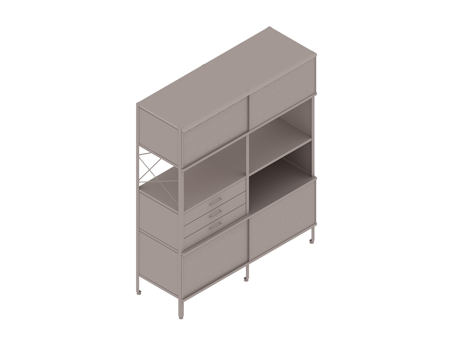 Uma renderização genérica - Unidade de armazenamento Eames–4 alturas por 2 larguras