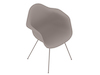 Uma renderização genérica - Cadeira com braços Eames Molded Fiberglass – Base de quatro pernas – Totalmente estofada