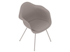 Una representación genérica - Sillón Eames de fibra de vidrio moldeada–Base de 4 patas–Almohadilla del asiento tapizada