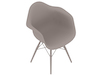 通用渲染图 - Eames模压玻璃纤维扶手椅–4腿底座–带软垫的坐垫