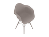 通用渲染图 - Eames模压玻璃纤维扶手椅–木质底座–全软垫
