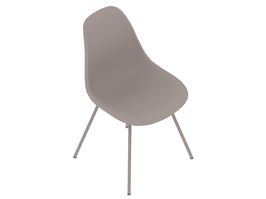 通用渲染图 - Eames模压玻璃纤维扶手椅–钢丝底座–带软垫的坐垫