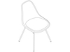 A line drawing - Eames Moulded Fibreglass Side Chair–4-Leg Base–Upholstered Seat Pad