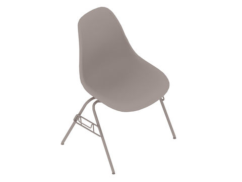 通用渲染图 - Eames模压玻璃纤维单椅–木质底座–带软垫的坐垫