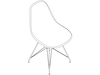A line drawing - Eames Molded Fiberglass Side Chair–Wire Base–Fully Upholstered