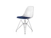 A photo - Eames Moulded Fibreglass Side Chair–Wire Base–Upholstered Seat Pad