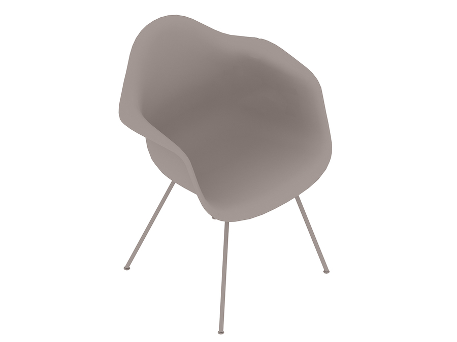 通用渲染图 - Eames模压玻璃纤维高脚椅–柜台高度–带软垫的坐垫