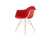 A photo - Eames Molded Plastic Armchair–Dowel Base–Fully Upholstered