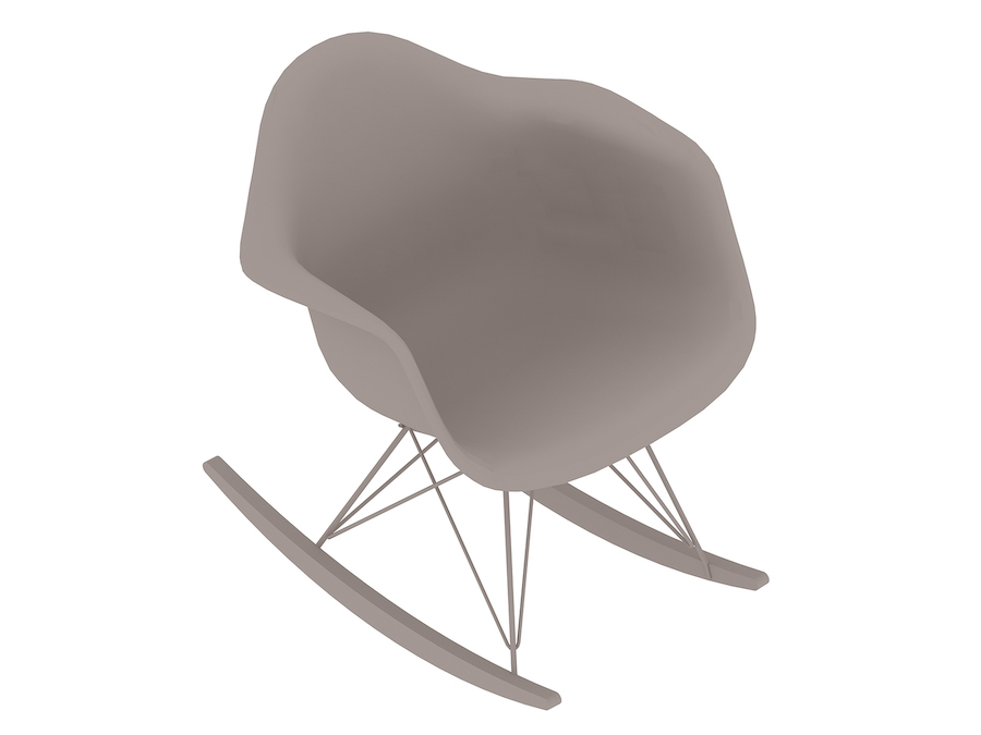 通用渲染图 - Eames模压塑壳摇椅–无软垫