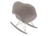 Una representación genérica - Mecedora Eames de plástico moldeada, con almohadilla de asiento tapizada
