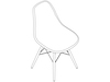 A line drawing - Eames Moulded Plastic Side Chair–Dowel Base–Fully Upholstered