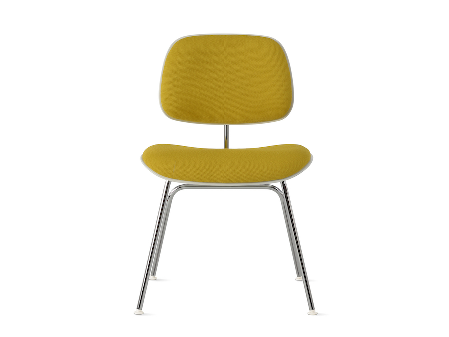 A photo - Eames Molded Plastic Dining Chair–Fully Upholstered